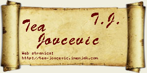 Tea Jovčević vizit kartica